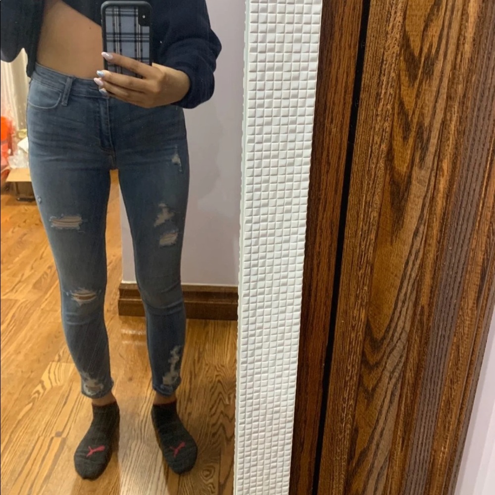 hollister skinny ripped jeggings